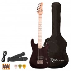 Rise by Sawtooth 3/4 Size Student Electric Guitar Bundle, Black   565568923